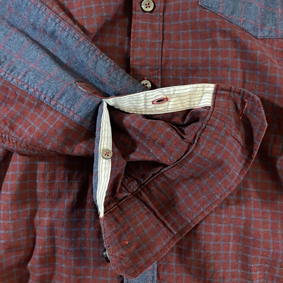 32 Bar Blues Red and Blue Checkered Button Down Size Medium - Picture 13 of 14